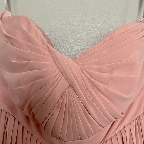 Excellent condition Jenny Yoo Convertible Blush Pink Strapless Long Dress SZ 10 - Picture 4 of 8